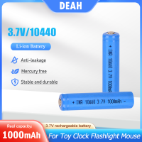 1-2PCS 3.7V 1000MAh 10440 3A แบบชาร์จไฟได้สำหรับไฟฉายกล้องเครื่องโกนหนวดไฟฉายรีโมท Li-Ion Cell