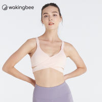 Wakingbee WB Bra (Peach) สปอร์ตบรา รุ่นขายดีที่สุด ใส่ว่ายน้ำได้ ออกกำลังกาย โยคะ วิ่ง ฟิตเนส สีพาสเทล ทรงสวย