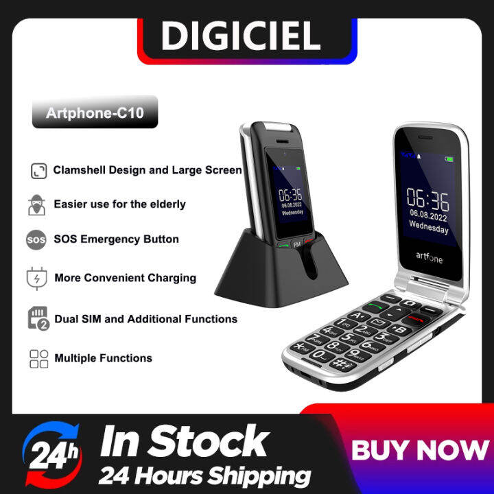Artfone C10 Unlocked Senior Flip Cell Phone, Dual SIM Big Button mobile ...