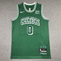 เสื้อเจอร์ซีย์ปัก Nba Celtatum สีดำขนาด0สีขาวชุดกีฬาบาสเกตบอลชุดกีฬา33เสื้อกั๊กลายนกชุดกีฬาบาสเกตบอลเขียว