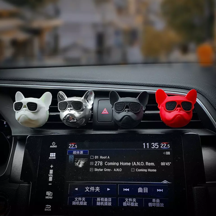 2-ชิ้นรถ-bulldog-air-freshener-น้ำหอมอัตโนมัติเครื่องฟอกอากาศ-air-vent-น้ำหอมคลิปตกแต่งอุปกรณ์ตกแต่งภายในรถยนต์-dliqnzmdjasfg