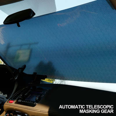 Universal Roller ม่านบังแดดรถยนต์หน้าต่าง Sun Shade Screen Cover Blind Protector ผ้าม่านกระจกบ้านแบบพับได้ Sun Visor Film Sheet