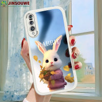 เคสมือถือ Jinsouwe เคส P20pro สำหรับ Huawei P20 Pro,เคสปกหนังกระจกป้องกันเต็มรูปแบบลายกระต่ายการ์ตูนสำหรับเด็กผู้หญิง