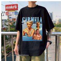 Carmela Soprano Classic Harajuku Simple Personality Print Wild 100% Cotton Loose Man Sport T-Shirt Hip Hop