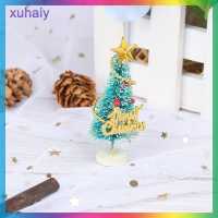 xuhaiy 1PC 1: 12 dollhouse Miniature ต้นคริสต์มาส "Merry Christmas" ตกแต่งจดหมาย