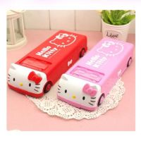 รุ่นนิยม  กล่องดินสออเนกประสงค์ลาย HELLO KITTY 2 ชั้น สีชมพู SIZE:23CM*9CM*4.8CM