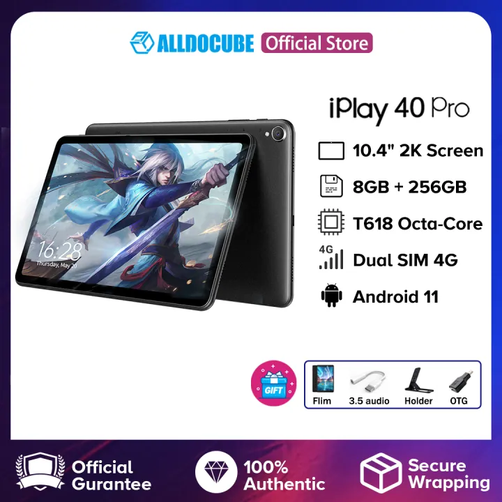 ALLDOCUBE iPlay 40 Pro 10.4 inch 2K Tablet Android 11 8GB RAM 256GB ROM T618 Octa Core 4G Lte Dual-band Wi-Fi Tablet