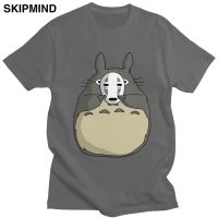 Funny My Neighbor Totoro Tshirt Man 100% Cotton Japanese Animation No Face Studio Ghibli Spirit Tee Short Sleeve Printed T-shirt XS-6XL