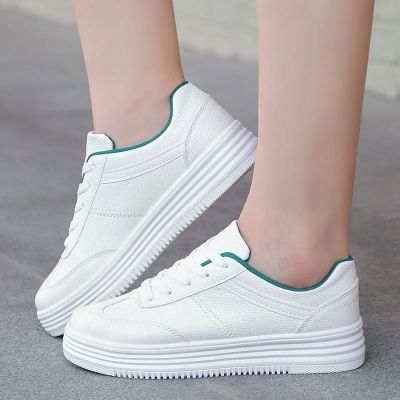ส่วนลด  45%**2018 ไม้หนังสีขาวใหม่รองเท้าผู้หญิงรองเท้าแบนสีขาวรองเท้าผ้าใบผู้หญิงรองเท้าลำลองหญิงเกาหลี
