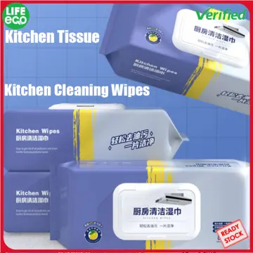 80pcs/pack Kitchen Wipes Disposable Wet Wipes For Heavy Oil