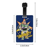 Buzz Lightyear PVC Luggage Suitcase Tags 5.4*8.5cm Creative Personalization Address Holder Travel Accessories Baggage Tag