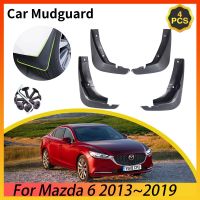 บังโคลนรถ4ชิ้นสำหรับ Mazda 6 GJ GL Atenza 2013 ~ 2019 2016 2017บังโคลนหน้าที่ครอบป้องกันอาหารกระเด็นอุปกรณ์ตกแต่งรถยนต์บังโคลน