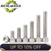 REALMAXS 50 buah M3 M4 M5 M6 M8 Din912 bagian 304 benang metrik baja tahan karat pegangan baut sekrup kepala segi enam