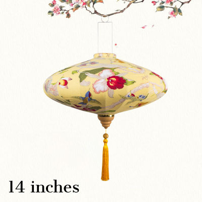 1214 Inch R Chinese Fabric Lantern Teahouse Japanese Vietnam Lantern Party Festival New Year Decor Hanging Palace Lamp