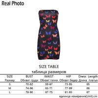 ZZOOI Rapwriter Off Shoulder Butterfly Print Strapless Sheath Dress Spring Women 2020 Summer Bodycon Backless Ladies Party Mini Dress