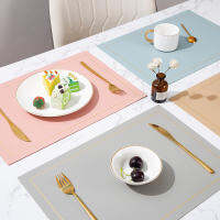 43*30ซม. PU Placemats สำหรับตารางกันน้ำฉนวนกันความร้อนหนัง Place Mats ชุดสไตล์นอร์ดิกถ้วยอาหารค่ำ Hot Proof Pad