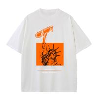 Statue of Liberty T Shirt for Women Men 100% Cotton 16 Color Casual Short Sleeve Classic Unisex Summer High Street Clothing