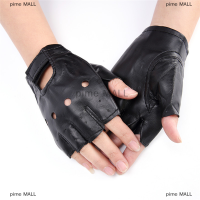 pime MALL PU หนังสีดำขับรถรถจักรยานยนต์ BIKER นิ้วถุงมือผู้ชายผู้หญิงถุงมือ