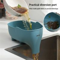 【CC】✻▥✻  2023 Elephant Drain Basket Multi-purpose Storage Household Fruit and Vegetable Plastic