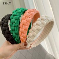 【CC】 PROLY New Fashion Headband Hand-woven Braided Hairband Color Headwear Adult Turban Hair Accessories Wholesale