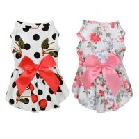 Sweet Flower Pet Dress For Dogs Cats Summer Puppy Skirt Pet Dress For Small Dog Girl Princesses Shirts Pet Apparel Sundress Dresses