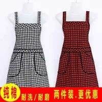 Waterproof apron straps household kitchen work female fashion female attendant nail milk tea shop printing