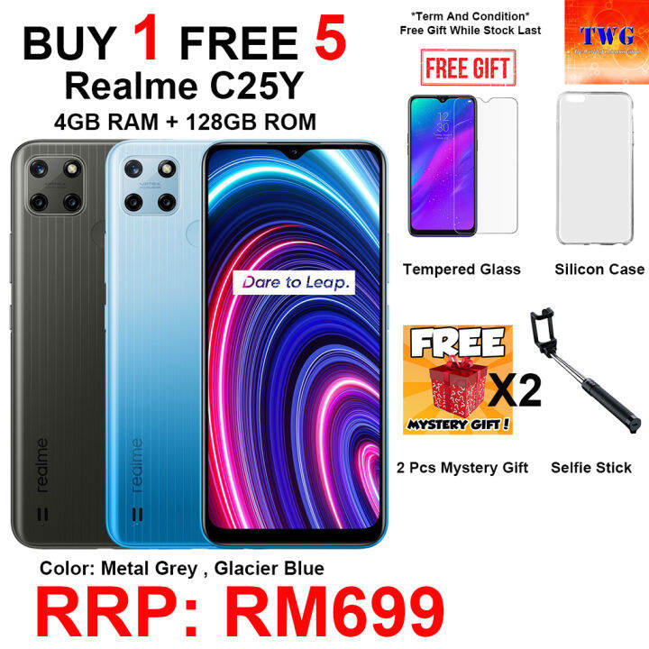 realme c25y 4gb ram 128 gb rom glacier blue