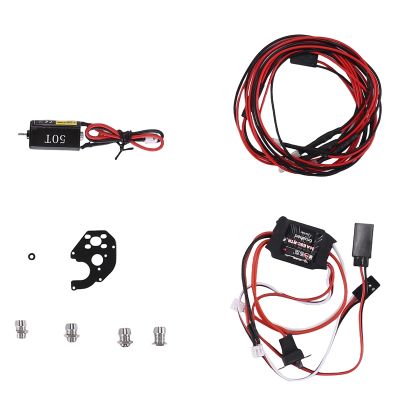 050 50T Brushed Motor &amp; 30A ESC &amp; 2 White 2 Red LED Light for Axial SCX24 1/18 1/24 1/28 1/32 RC Car Upgrades Parts