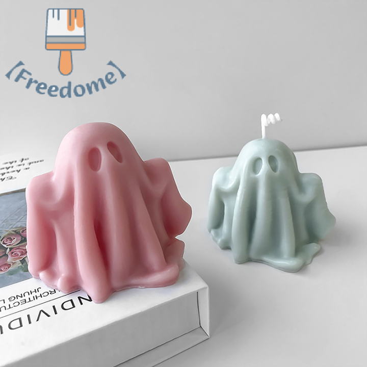 freedome-แม่พิมพ์ซิลิโคนรูปผีฮาโลวีนแบบทำมือแม่พิมพ์สบู่ปูนปลาสเตอร์สำหรับตกแต่งวันฮาโลวีน