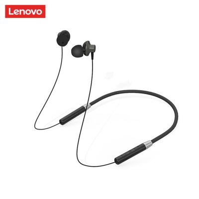 Lenovo Bluetooth Earphones HE05 Wireless Earbuds Magnetic Neckband Earphone Waterproof Sport Headset with Mic Noise Cancelling Power Points  Switches