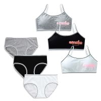 [NEW H] Bra And Panty Set For Girls 12 Years Underwear Tops For Teens XS Lingerie Children Sport Training Bras Briefs Kids 7 14T 10 9