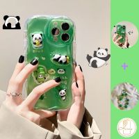 3D เคสขอบโค้งแบบหยักเข้ากันได้กับ Redmi Note 11 12 8 10 9 10S 11S Pro Max 9A 12C 9T 10C 10A A1 9 A2 9C NFC MI 11 POCO M3 X5 3D หมีแพนด้าน่ารักเคสแบบนิ่มพร้อมสร้อยข้อมือ