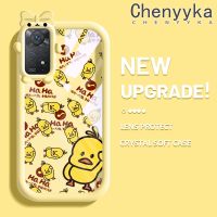 เคส Chenyyka สำหรับ Xiaomi Redmi Note 11 Pro Note 5G 11e Pro ซิลิโคนนิ่มที่สร้างสรรค์เป็ดสีเหลืองการ์ตูนเคสโทรศัพท์แบบใสกันกระแทกน่ารักเคสป้องกันเลนส์กล้องลายสัตว์ประหลาดตัวเล็กเคสใสง่าย