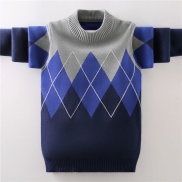 Áo Sweater Dệt Kim Lót Lông Cừu Dày Dặn Thời Trang Thu Đông Cho Bé Trai