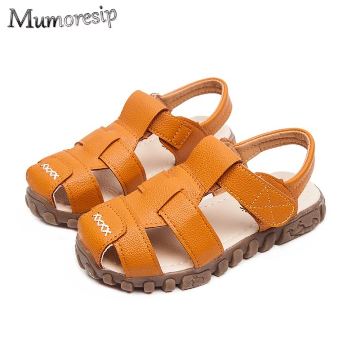 summer-children-shoes-closed-toe-toddler-boys-sandals-leather-cut-outs-breathable-beach-sandalia-infantil-kids-sandals-comfort