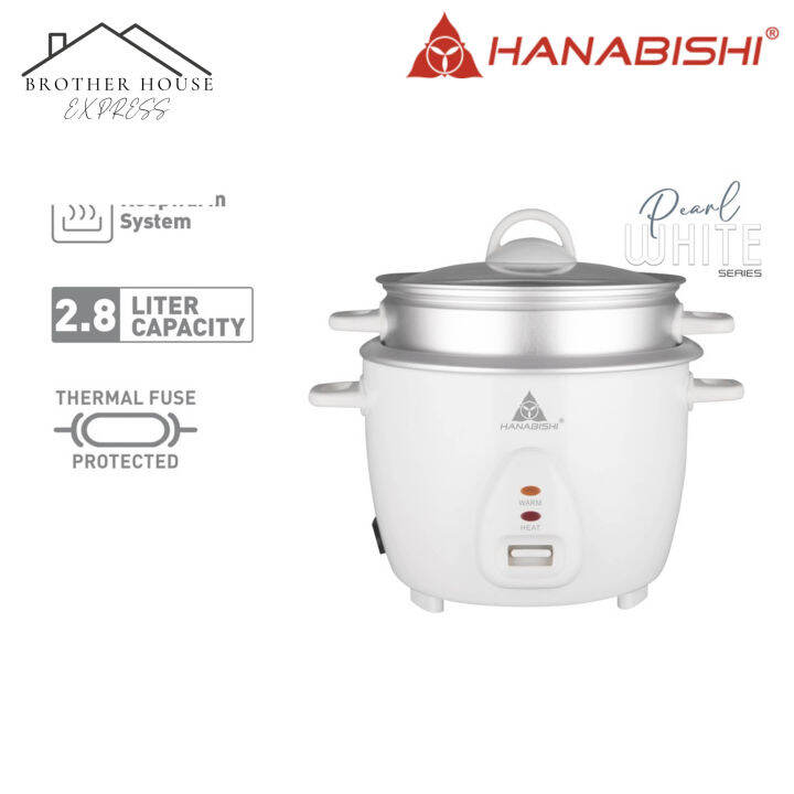Hanabishi Aesthetic Rice Cooker HHRC28WHT 2.8L 20 cups 3in1 function (rice, congee and soup