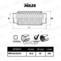 Corrugated унив. 60 х200мм miles item No. Hbfb605x203