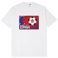 เสื้อยืดพิมพ์ลายแฟชั่น เสื้อยืด พิมพ์ลายโลโก้สเปน Espana Spain โอเวอร์ไซซ์ สีขาว สําหรับผู้ชาย ผู้หญิง 2023-24s  KJ0G