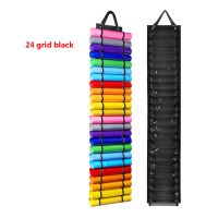 【YF】 Vinyl Roll Holder 24 Compartments Craft Organizer Storage Rack Wall Mount Room Hanging Pocket Bag