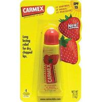 ? Carmex Moisturizer Lip Blam Sunscreen SPF 15 #Strawberry ลิปบาล์มแบบหลอดบีบ เนื้อเจลใสกลิ่นสตอเบอรี่