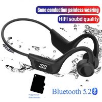 Sports Headphones Bone Conduction Earphones Wireless Bluetooth 5.2 Waterproof  Noise Reduction Headsets Mic MP3 Support SD Card Over The Ear Headphone