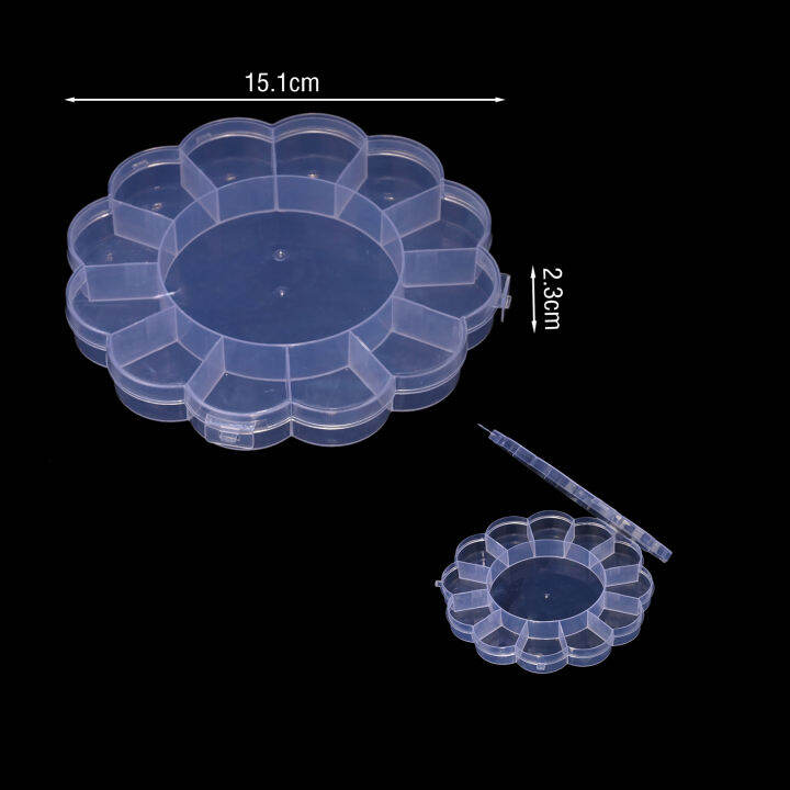 iyoe-1ชิ้นกล่องบรรจุภัณฑ์พลาสติกใสแบบพกพาเครื่องประดับลูกปัดกล่องเครื่องมือสำหรับออแกไนเซอร์จัดเก็บแหวนสร้อยคอลูกปัดหลวม