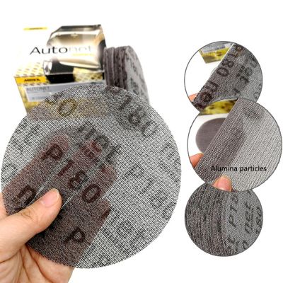 【CW】 10Pcs Mesh Abrasive Dust Sanding Discs 5 Inch 125mm Anti-Blocking Dry Grinding Sandpaper 80 To 240 Grit