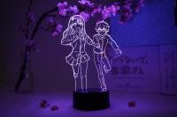 Nagatoro &amp; Senpai LED Light สำหรับเปลี่ยนสีของขวัญ Night Light Room Decor มังงะ Don T ของเล่นกับ Me Miss Nagatoro 3D โคมไฟ