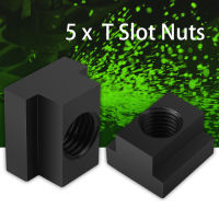 5-Pack of Steel T Slot Nut Black Oxide Finish T-Slot Nuts for Truck Bed Deck Rails Accessories &amp; Tie Downs M14 Threads T Slot Nuts Fit into in in machine Tool Tables