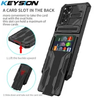 KEYSION Shockproof Armor Case for Redmi Note 11 11S 11 4G 11 Pro+5G Global Version 10S Card bag Stand Phone Back Cover for POCO X4 Pro M4 Pro 5G