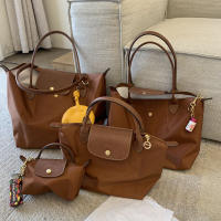 100% original longchamp official store Cognac Nylon Bag L1899 large / L2605 / L1621 medium Tote Bags long champ bags