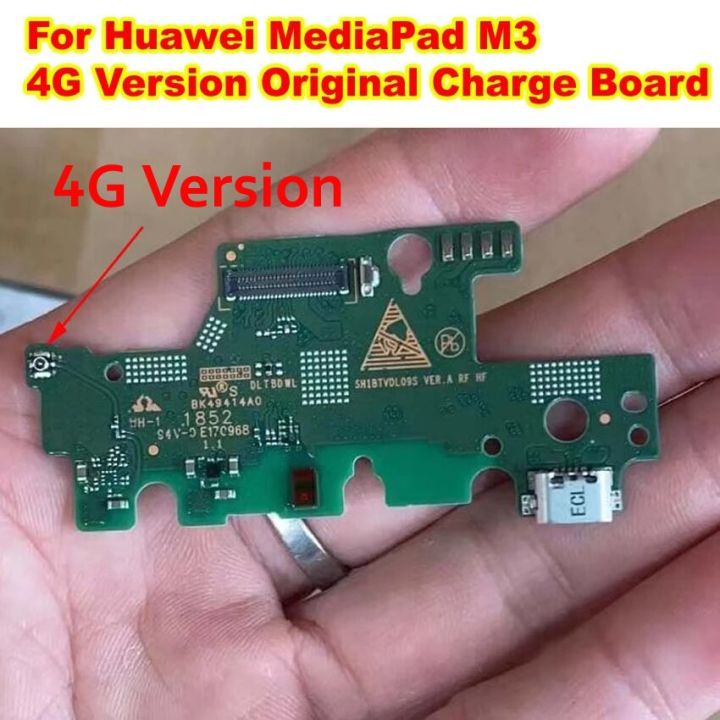 วงจรรวมสำหรับ Huawei Mediapad M3 Btv-Dl09 4G ขั้วต่อแท่นแผงสำหรับชาร์จสายเคเบิลยืดหยุ่น Usb บอร์ดซ่อมโทรศัพท์มือถือเร็วไมโครโฟน