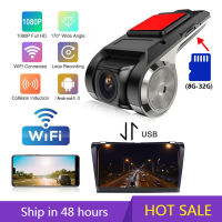 1080P รถ DVR Dash Video Recorder WIFI Android USB กล้อง Night Vision Loop Record G-Sensor 170 ° มุมกว้าง Registrar Dashcam