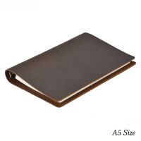 Classic Leather Rings Binder Notebook A5 Genuine Leather Cover Journal Diary Sketchbook Planner Stationery Note Books Pads